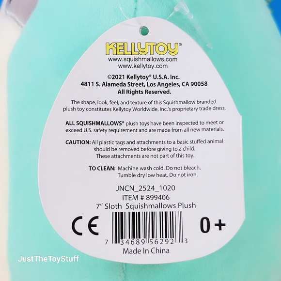 Squishmallow Aqua the Sloth 7" UltraSoft Stuffed Animal Toy Plush NWT - Picture 6 of 6